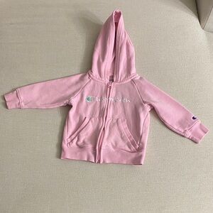 Champion Kids Pink Hoodie with Logo